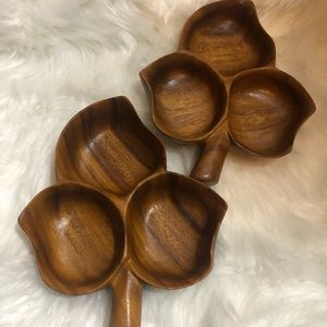 Set of three pod leaf monkey pods